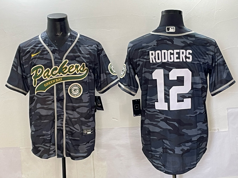 Men Green Bay Packers #12 Rodgers camo Nike NFL 2025 jersey 05